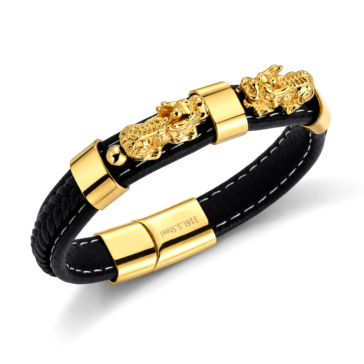 Pixiu Genuine Leather Bracelet (Size - 8) V32515948 0