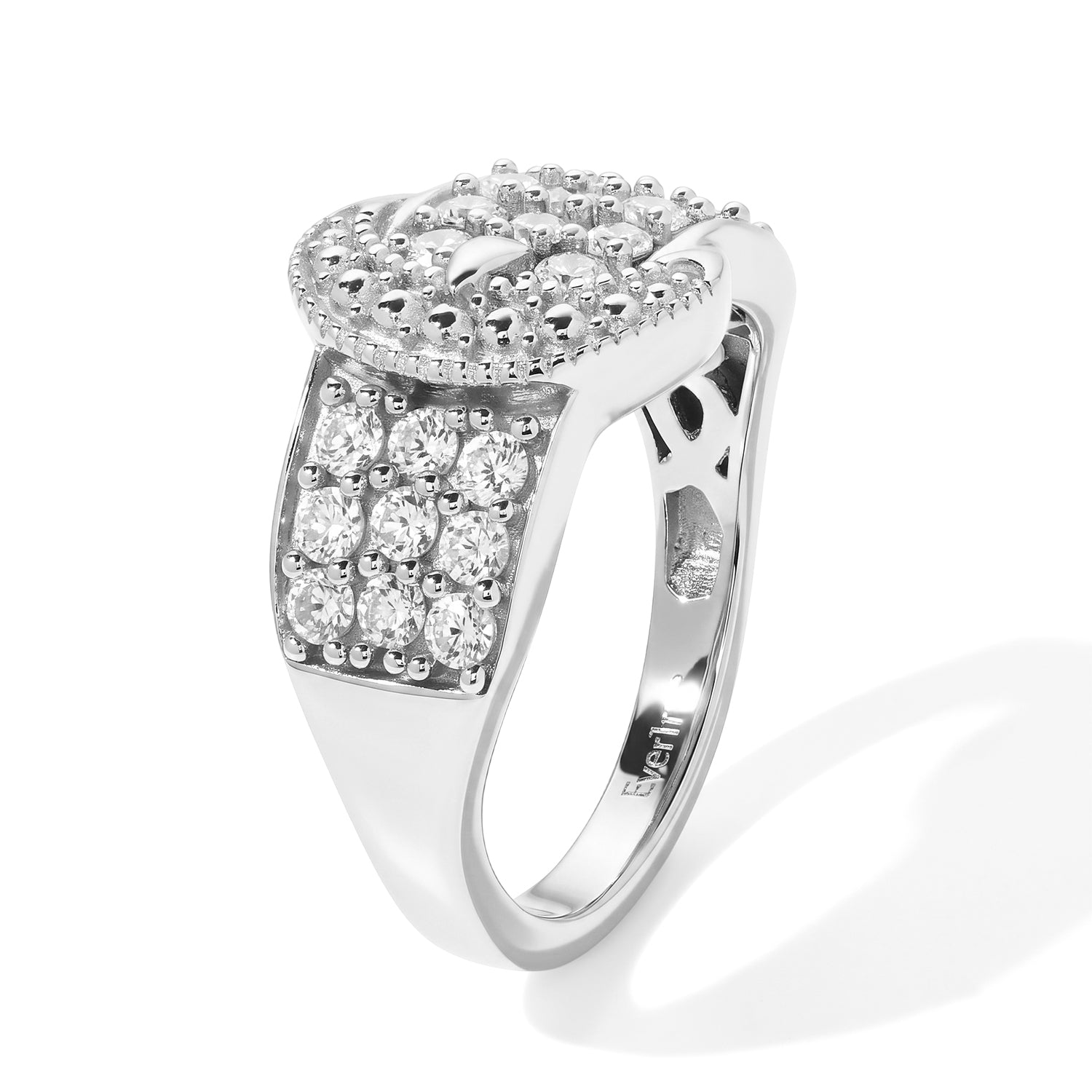 EverTrue White Zircon Fancy Ring Pure Yellow Brass  1.352  Ct. 8627494 2