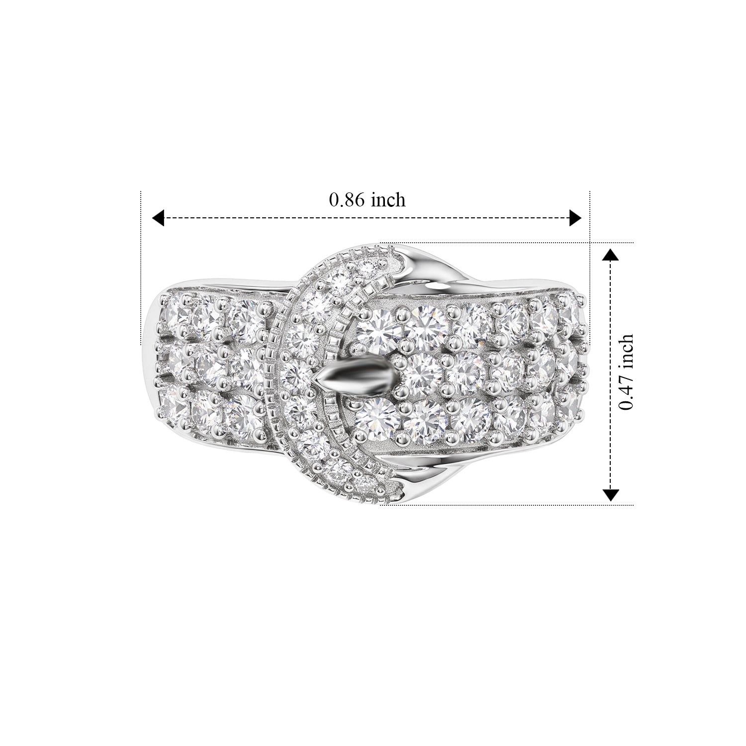 EverTrue White Zircon Fancy Ring Pure Yellow Brass  1.352  Ct. 8627494 4