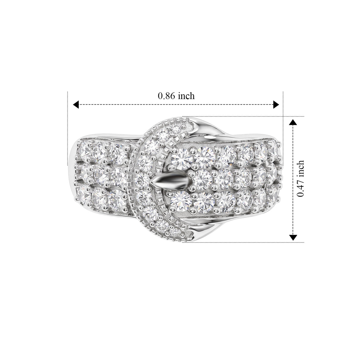EverTrue - White Zircon Ring in Yellow Gold Tone 1.35 Ct. V32668753 5