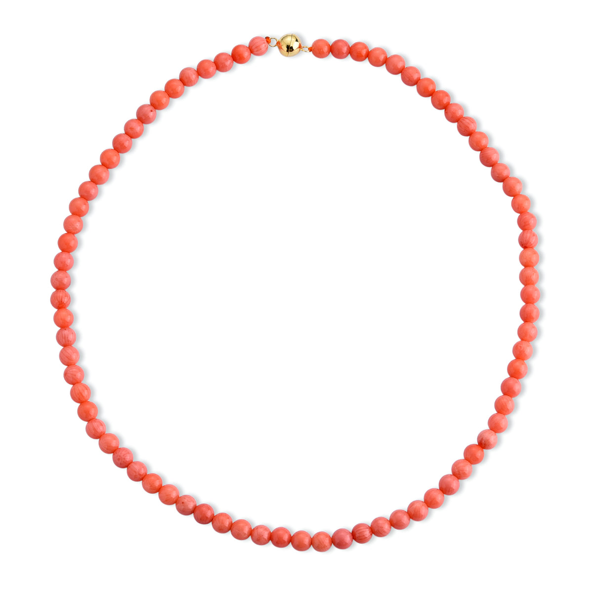 Bamboo Coral  Necklace (Size - 20) in Yellow Gold Plated Sterling Silver with Magnetic Lock V32517626 0