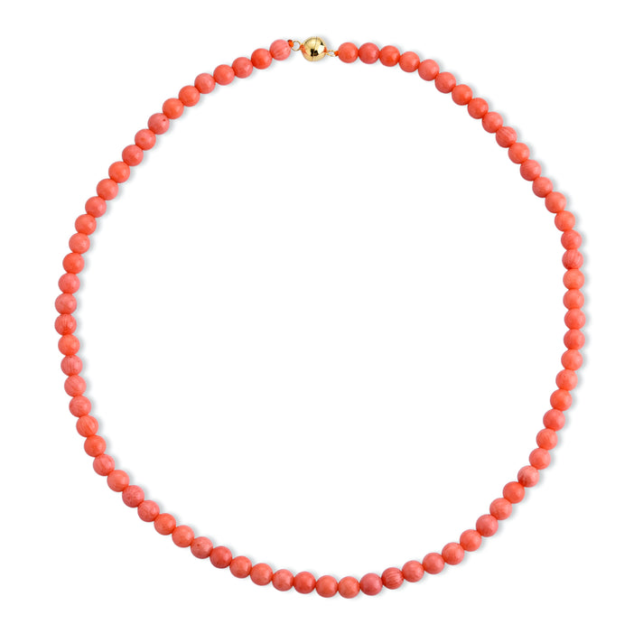 Bamboo Coral  Necklace (Size - 20) in Yellow Gold Plated Sterling Silver with Magnetic Lock 8627510 1
