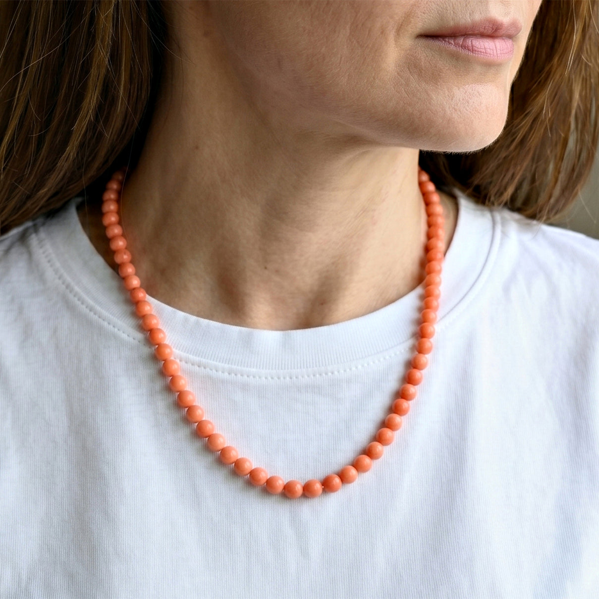 Bamboo Coral  Necklace (Size - 20) in Yellow Gold Plated Sterling Silver with Magnetic Lock V32517626 2