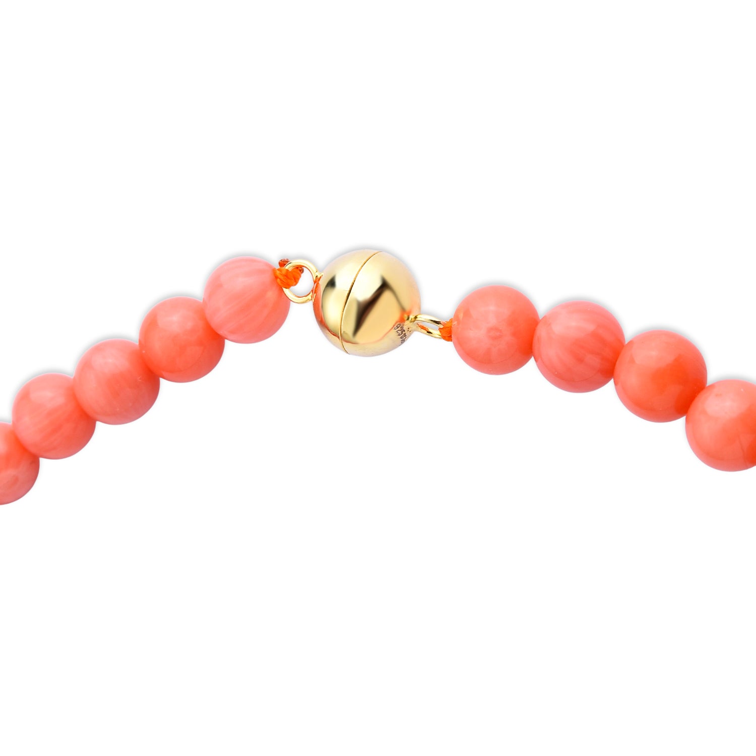 Bamboo Coral  Necklace (Size - 20) in Yellow Gold Plated Sterling Silver with Magnetic Lock V32517626 4