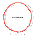 Bamboo Coral  Necklace (Size - 20) in Yellow Gold Plated Sterling Silver with Magnetic Lock_8627510_4