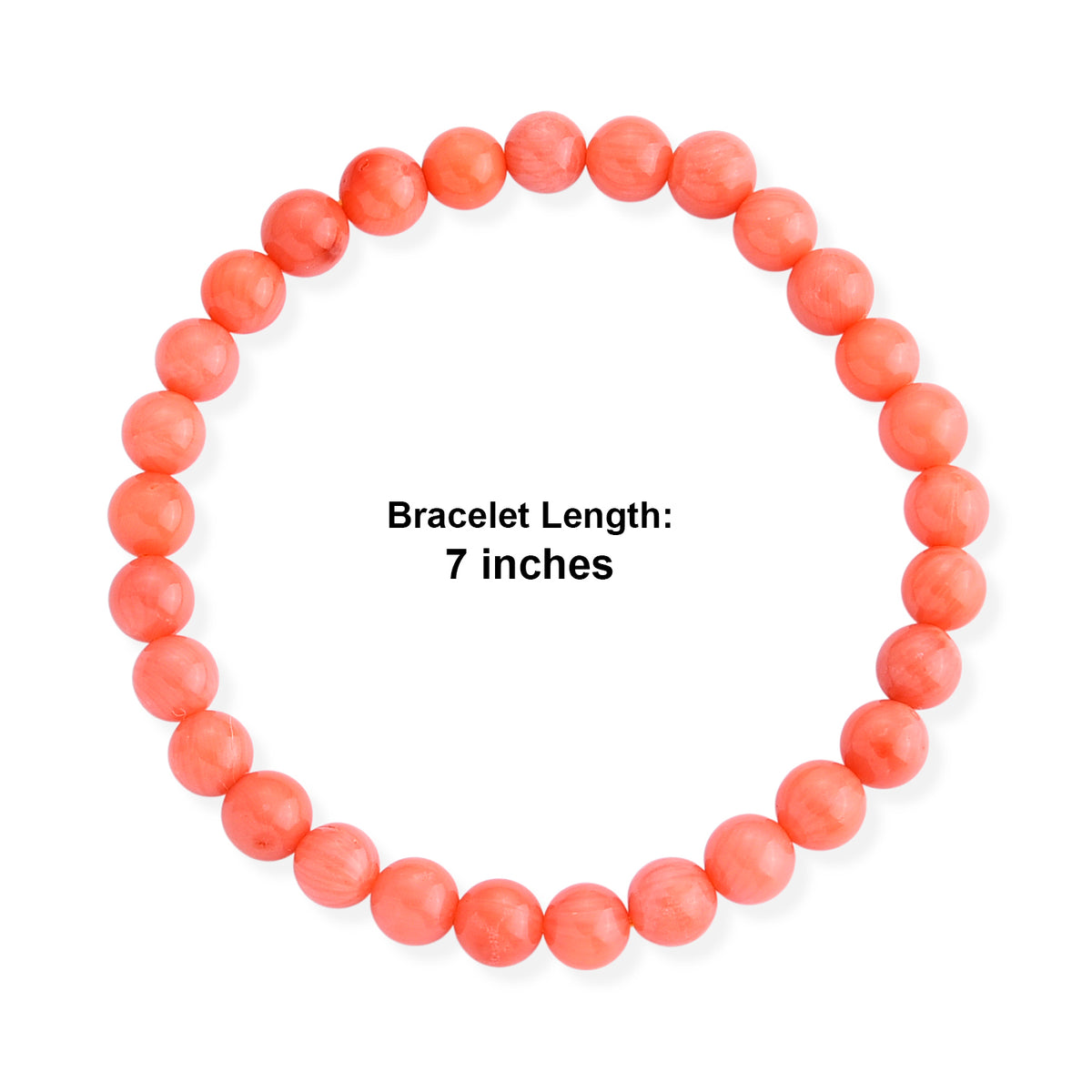 Bamboo Coral Stretchable Beads Bracelet (Size - 7.5) 50.00 Ct. V32512840 3