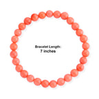 Bamboo Coral Stretchable Beads Bracelet (Size - 7.5) 50.00 Ct._8627528_2