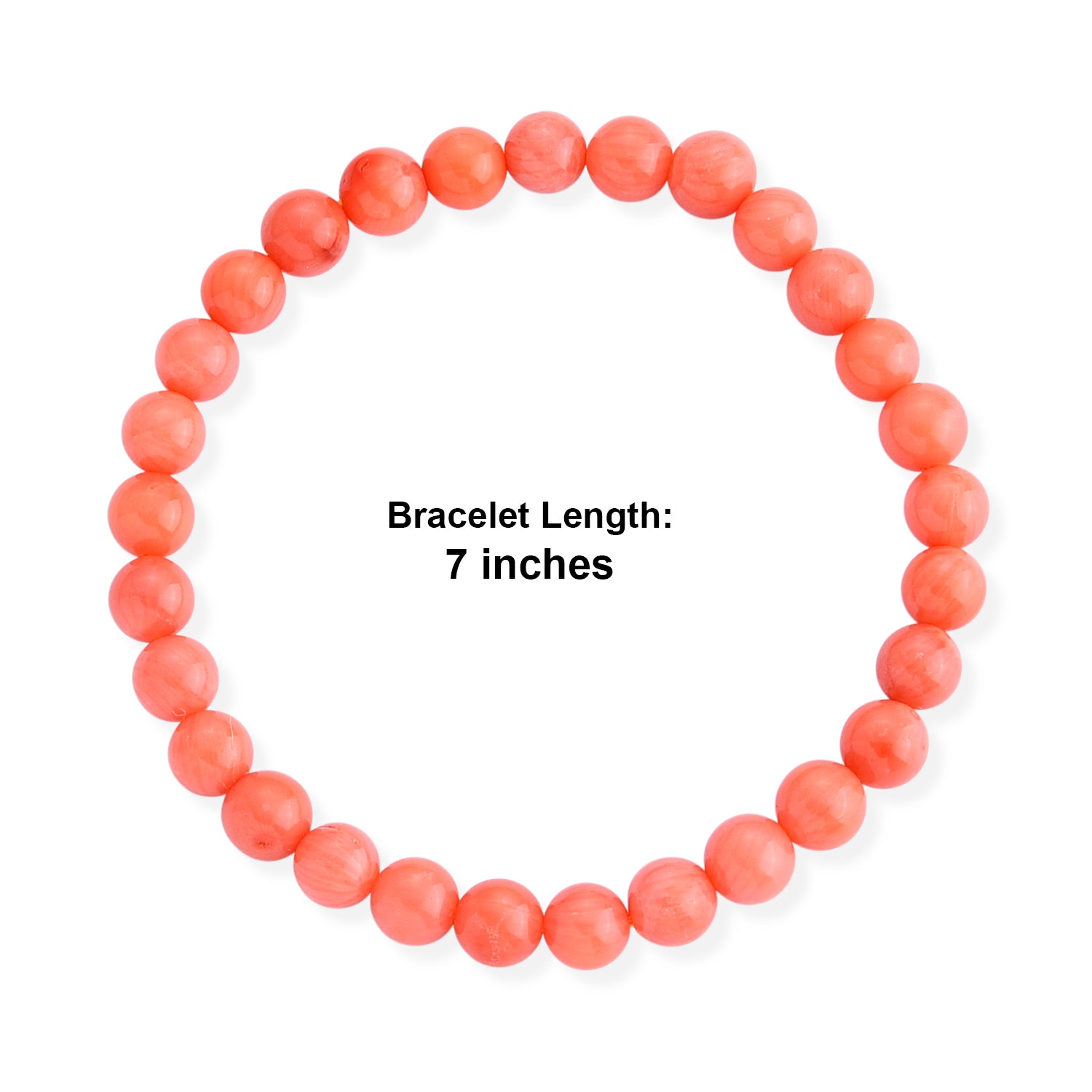 Bamboo Coral Stretchable Beads Bracelet (Size - 7.5) 50.00 Ct. V32512840 3