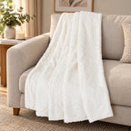 LIVMORE Patterned Blanket (Size 180x1 cm) - White_8627537