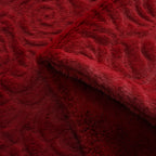LIVMORE Patterned Blanket (Size 180x1 cm) - Burgundy_8627538_3