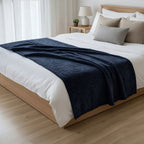 LIVMORE Patterned Blanket (Size 180x1 cm) - Navy_8627549_1