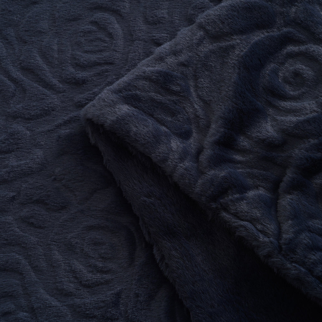 LIVMORE Patterned Blanket (Size 180x1 cm) - Navy_8627549_3