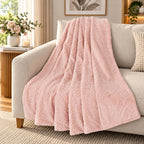 LIVMORE Patterned Blanket (Size 180x1 cm) - Pink_8627550