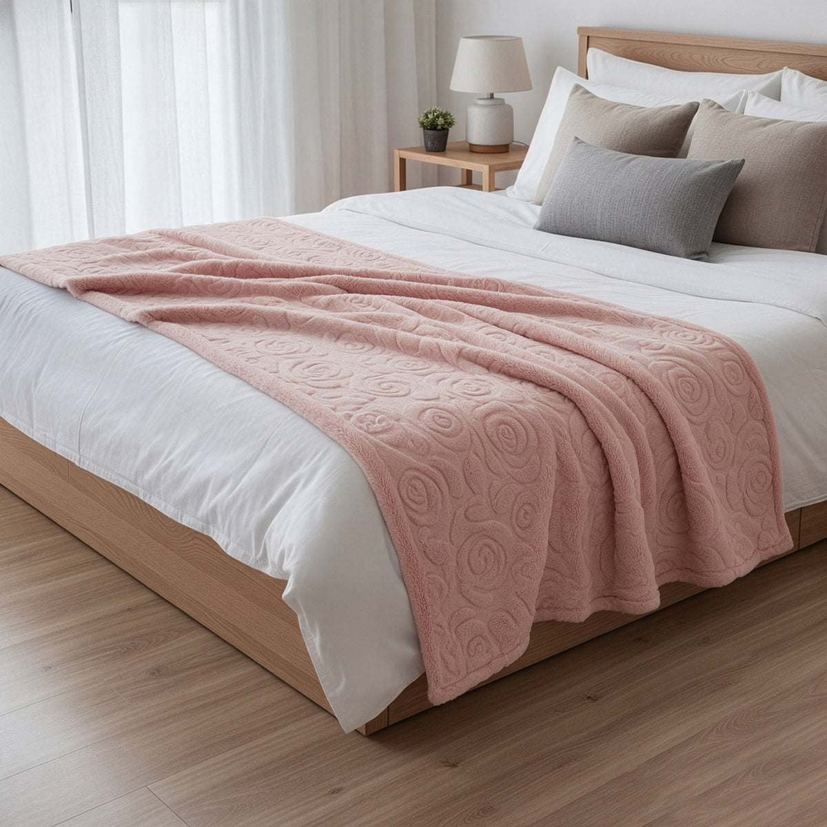 LIVMORE Patterned Blanket (Size 180x1 cm) - Pink 8627550 1
