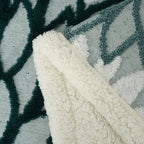 LIVMORE Patterned Blanket (Size 200x1 cm) - Dark Green_8627889_2