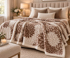 LIVMORE Patterned Blanket (Size 200x1 cm) - Beige_8627891