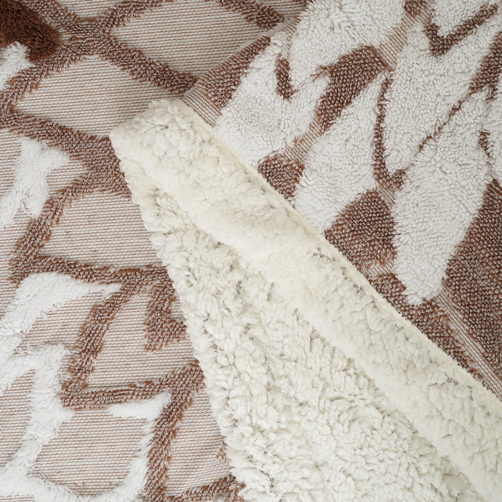 LIVMORE Patterned Blanket (Size 200x1 cm) - Beige_8627891_2