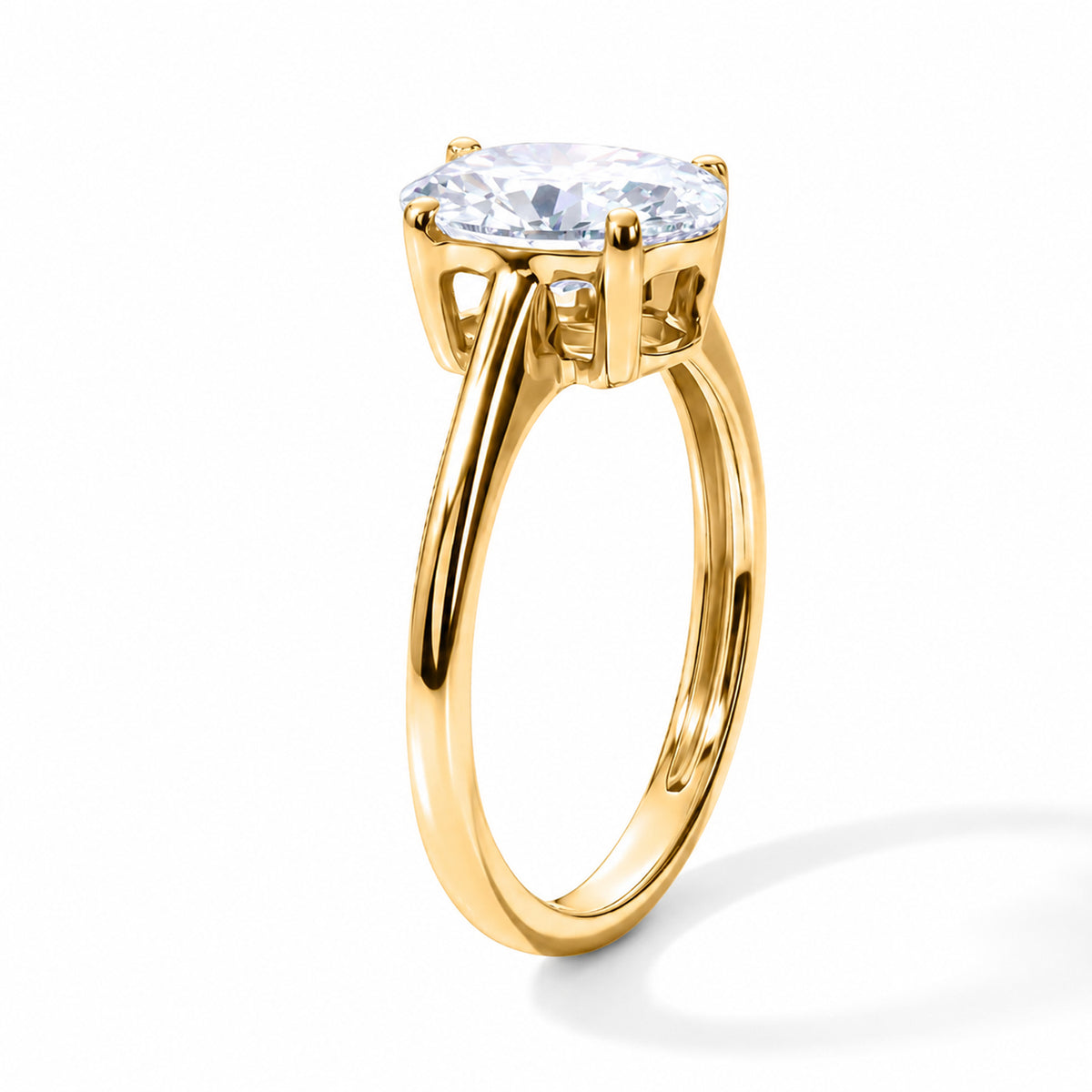 LUXURIANT 1 Ct. Lab Grown Diamond Solitaire Ring in 9K Yellow Gold SGL Certified (VS/G-H) 8628567 4
