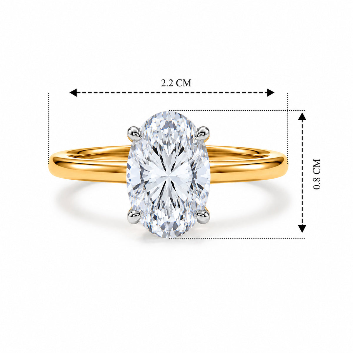 LUXURIANT 1 Ct. Lab Grown Diamond Solitaire Ring in 9K Yellow Gold SGL Certified (VS/G-H) 8628567 7
