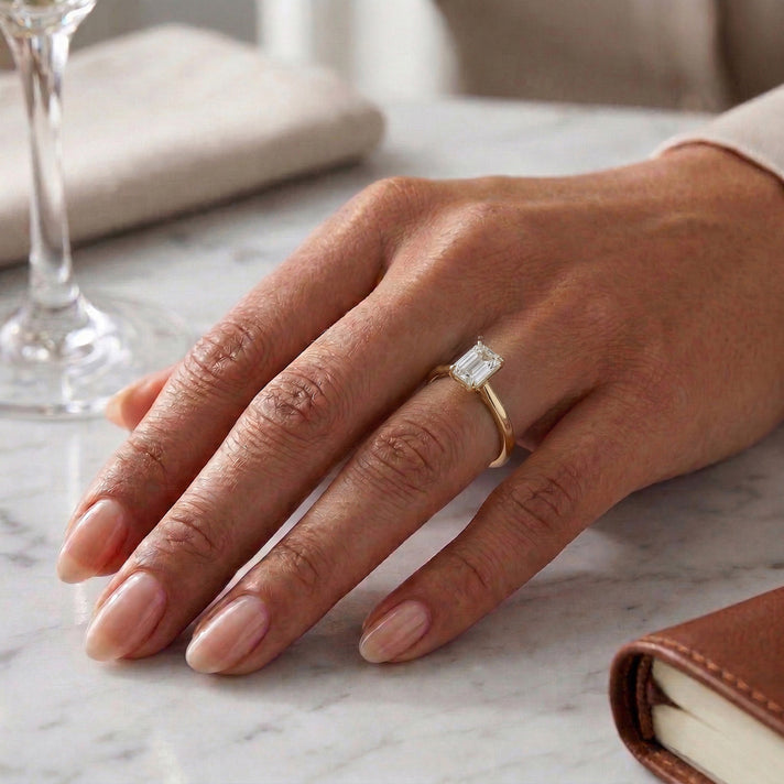 Luxuriant - 9K Yellow Gold SGL Certified Lab Grown Diamond (VS/E-F) Solitaire Ring 1.00 Ct. 8628643 2