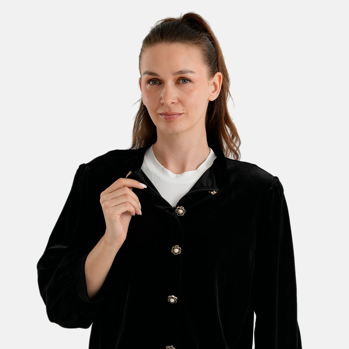 La Marey Patterned Blouse (Size - XL) - Black 8628664 3