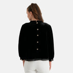 La Marey Patterned Blouse (Size - XL) - Black_8628664_5