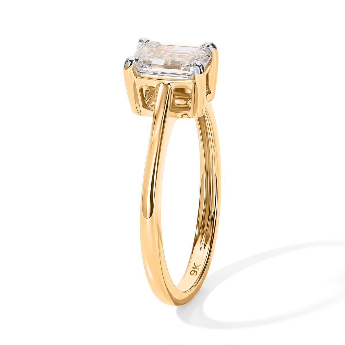 Luxuriant - 9K Yellow Gold SGL Certified Lab Grown Diamond (VS/E-F) Solitaire Ring 1.00 Ct. 8628689 2