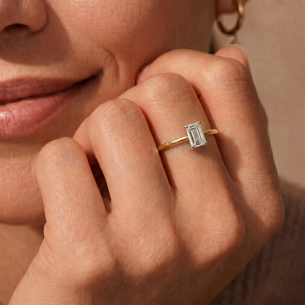 Luxuriant - 9K Yellow Gold SGL Certified Lab Grown Diamond (VS/E-F) Solitaire Ring 1.00 Ct. 8628689 5