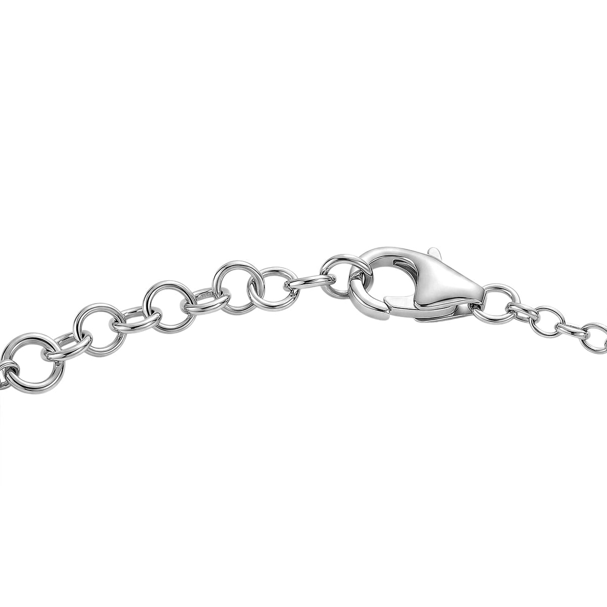 Certified and Appraised D'Joy Colour Change Garnet, Moissanite Cluster Bracelet (Size - 7.25) in Rhodium Overlay Sterling Silver, Silver Wt.5.42 Gms 9.600 Ct. 8628820 3