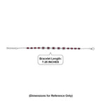 D'Joy Colour Change Garnet, Moissanite Cluster Bracelet (Size - 7.25) in Rhodium OverlaySterling Silver, Silver Wt.5.42 Gms  9.600  Ct._8628820_4