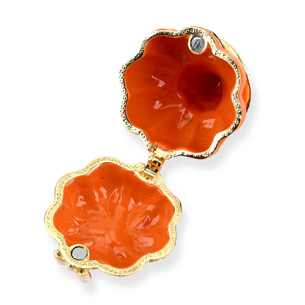 LIVMORE Pumpkin Jewellery Box (Size 5x5x6 cm) - Orange_8628834_4