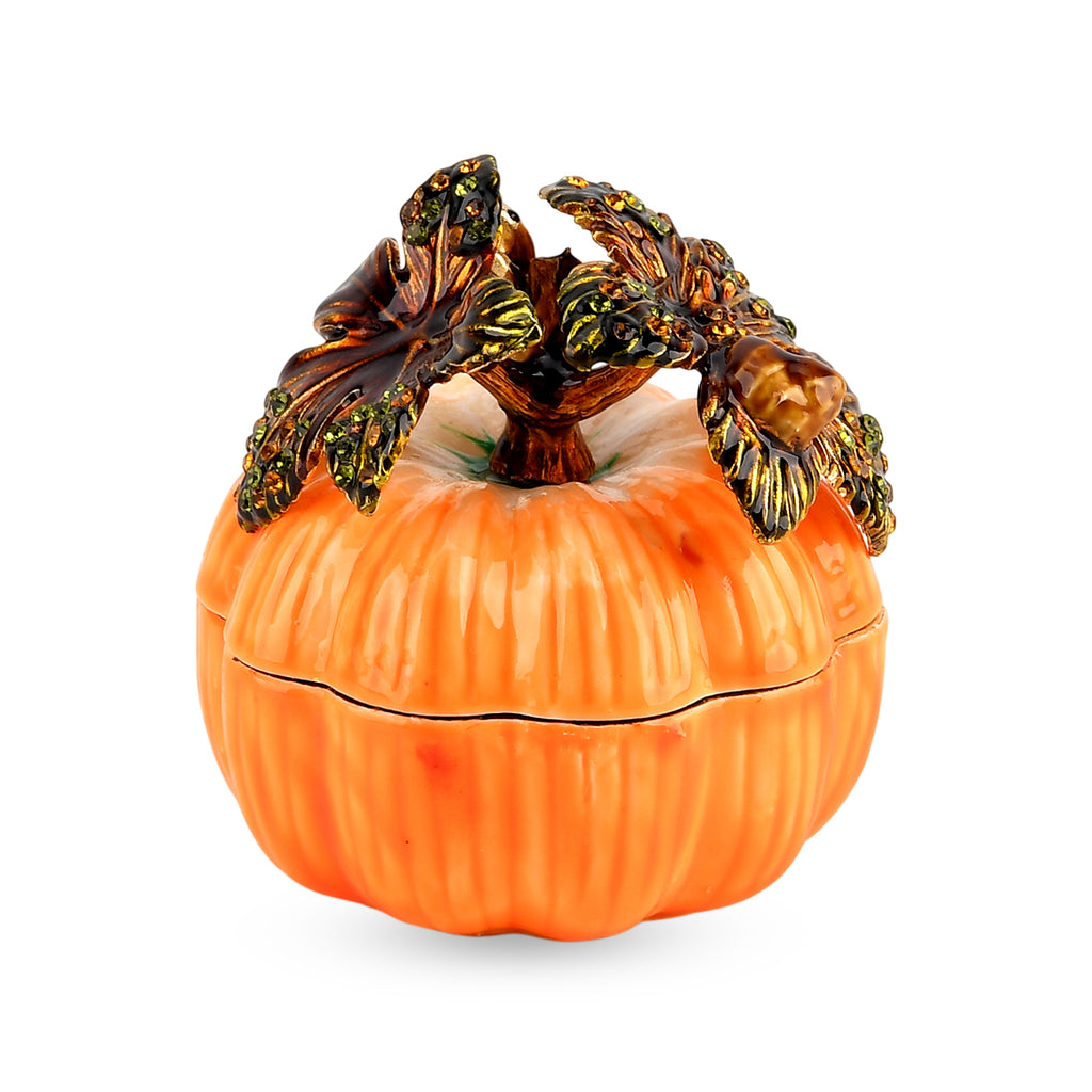 LIVMORE Pumpkin Jewellery Box (Size 5x6x1 cm) - Yellow_8628836