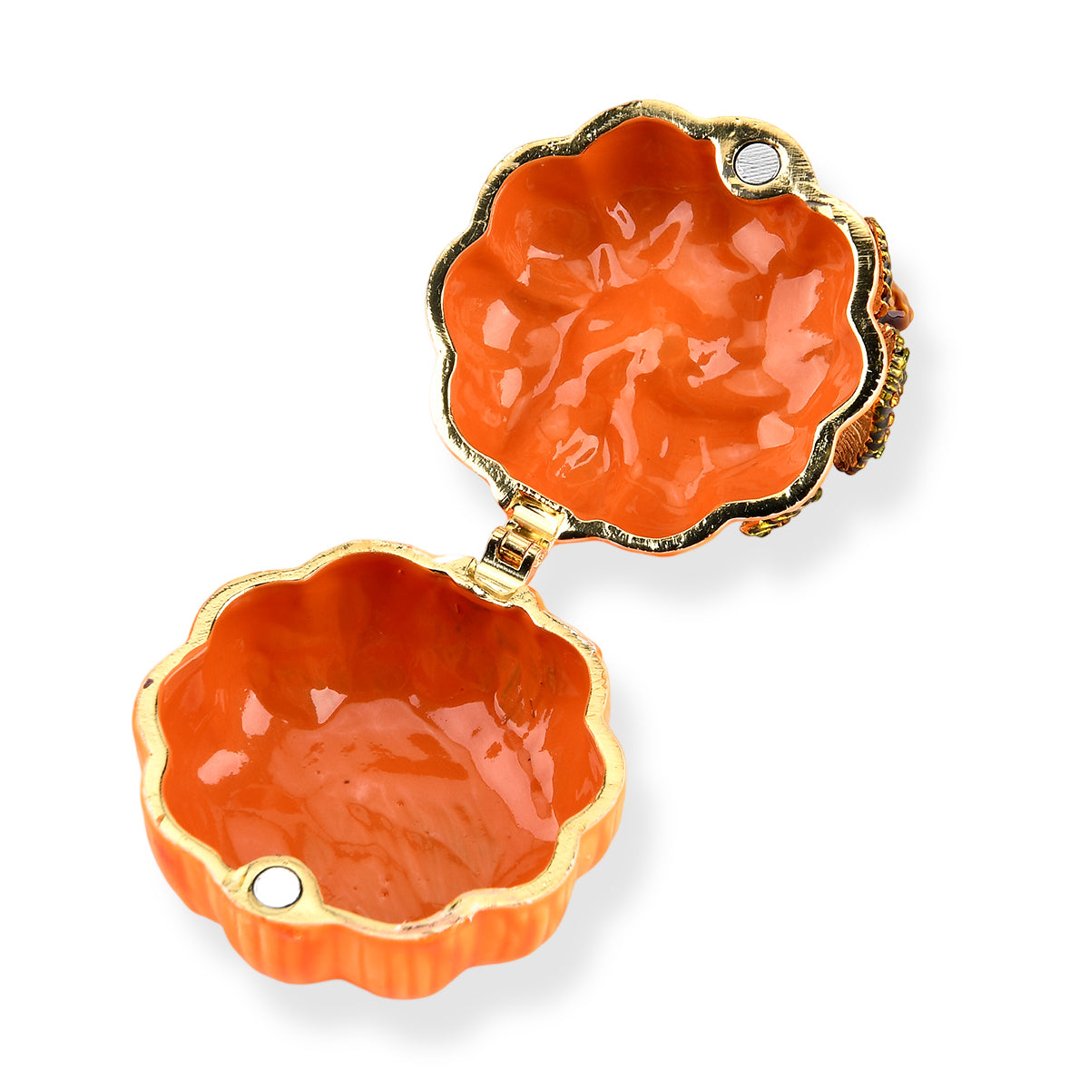 LIVMORE Pumpkin Jewellery Box (Size 5x6x1 cm) - Yellow 8628836 4