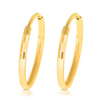 Close Out Deal- 9K Yellow Gold Hoop Earring with Clasp_8629406
