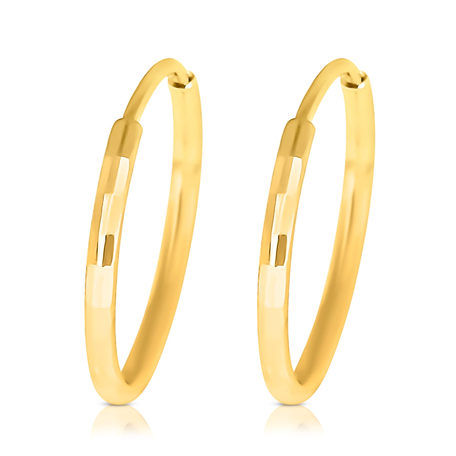 Close Out Deal- 9K Yellow Gold Hoop Earring with Clasp 8629406 0