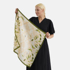 Pack of 2 - Leaf Print Square Scarves (68x68cm) - Green & Grey_8629861_4