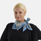 Pack of 2 - Bag & Sunglass Print Square Scarves (68x68cm) - Pink & Blue_8629915_6