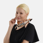 Pack of 2 - Multi-Colour Leaves Print Square Scarves (68x68cm) - Pink & Peach_8629916_6
