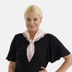 Pack of 2 - Flower Print Square Scarves (68x68cm) - Pink & Black_8629917_5