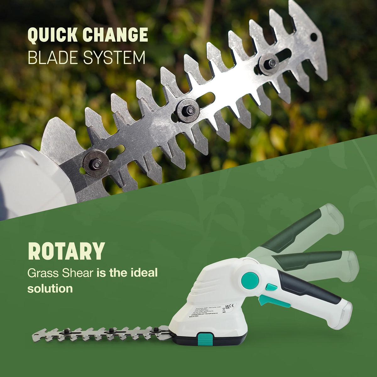 2-in-1 Cordless Hedge Trimmer (40 Minute RunTime) - Green V32612132 5