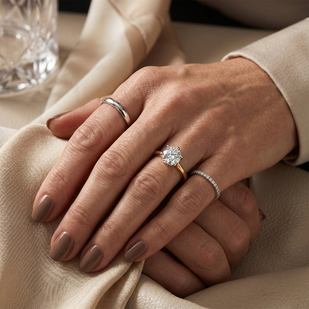 Luxuriant - Lab Grown Diamond (SI/G-H) Solitaire Ring in 18K Vermeil Yellow Gold Plated Sterling Silver 1.00 Ct._8630053_2