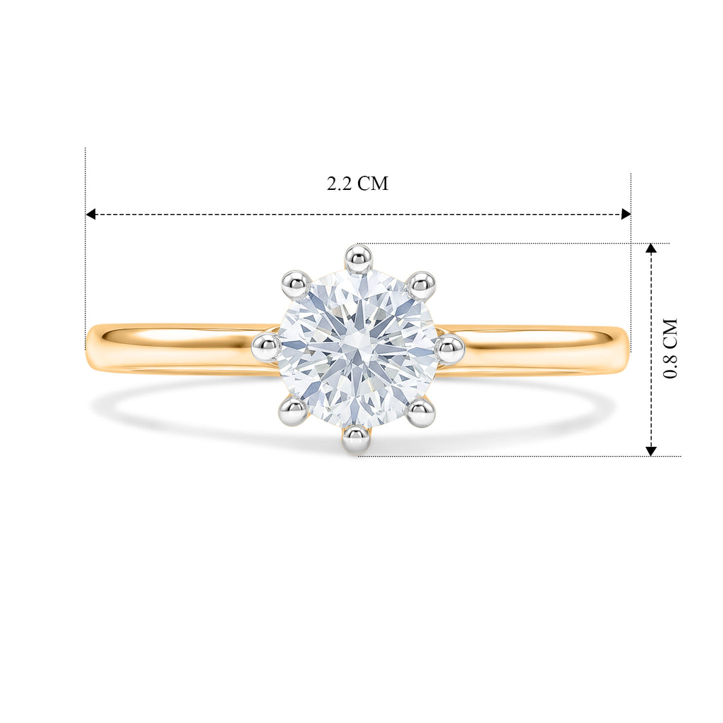 Luxuriant - Lab Grown Diamond (SI/G-H) Solitaire Ring in 18K Vermeil Yellow Gold Plated Sterling Silver 1.00 Ct._8630053_5