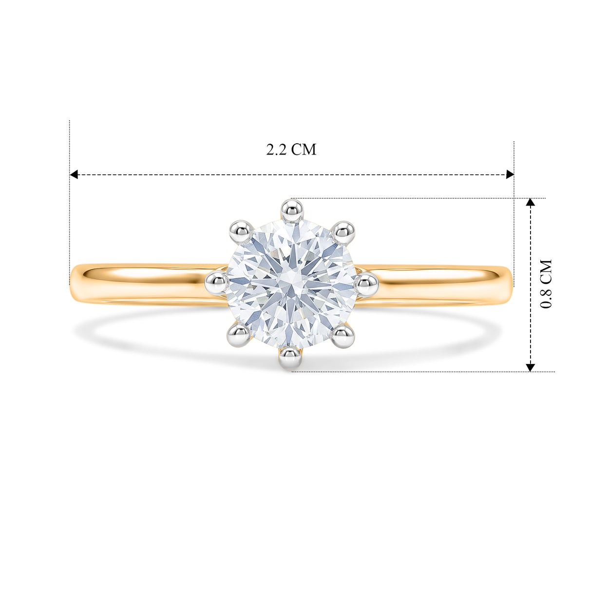 Luxuriant - Lab Grown Diamond (SI/G-H) Solitaire Ring in 18K Vermeil Yellow Gold Plated Sterling Silver 1.00 Ct. 8630053 6