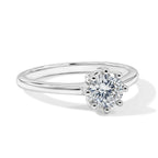 Luxuriant - Lab Grown Diamond (SI/G-H) Solitaire Ring in Rhodium Overlay Sterling Silver 1.00 Ct._8630094