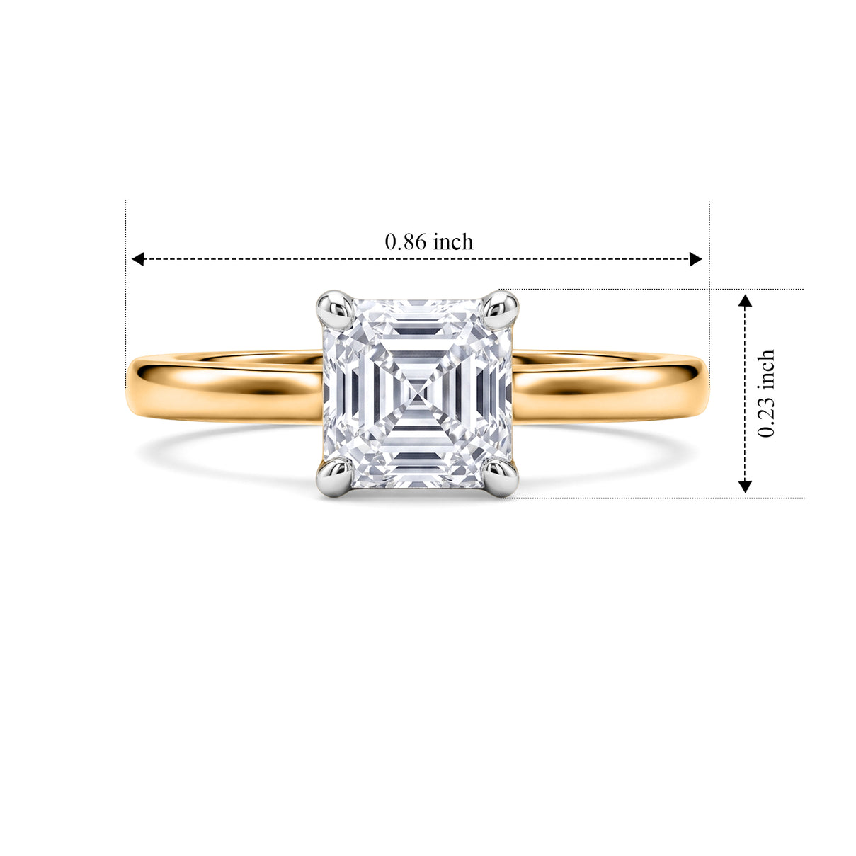 Luxuriant - Lab Grown Diamond (SI/G-H) Solitaire Ring in 18K Vermeil Yellow Gold Plated Sterling Silver 1.00 Ct. 8630106 6