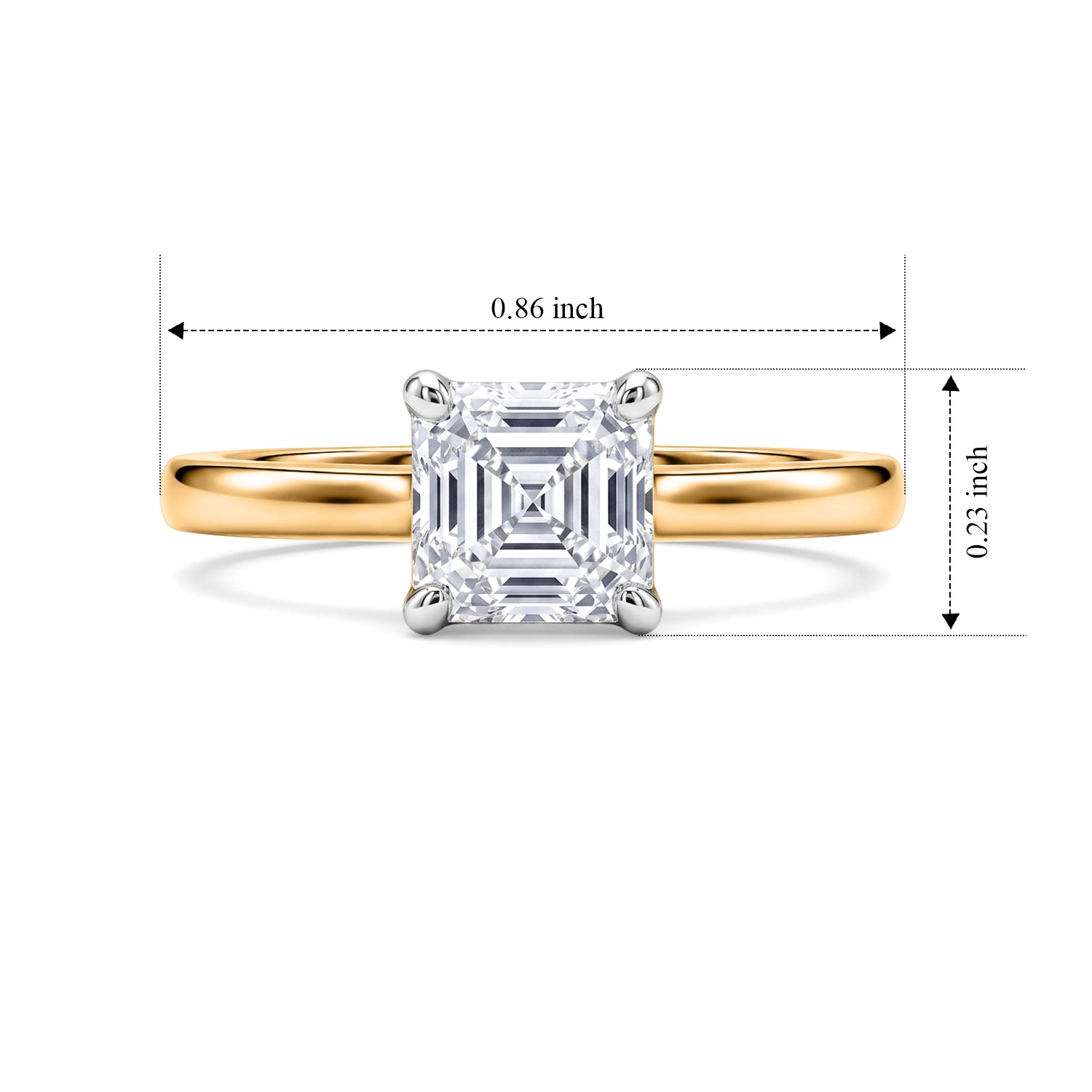 Luxuriant - Lab Grown Diamond (SI/G-H) Solitaire Ring in 18K Vermeil Yellow Gold Plated Sterling Silver 1.00 Ct. 8630106 6