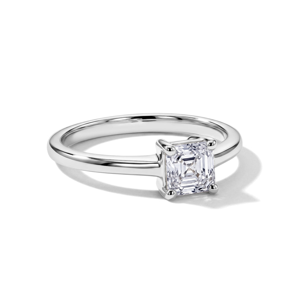 Luxuriant - Lab Grown Diamond (SI/G-H) Solitaire Ring in Rhodium Overlay Sterling Silver 1.00 Ct._8630117