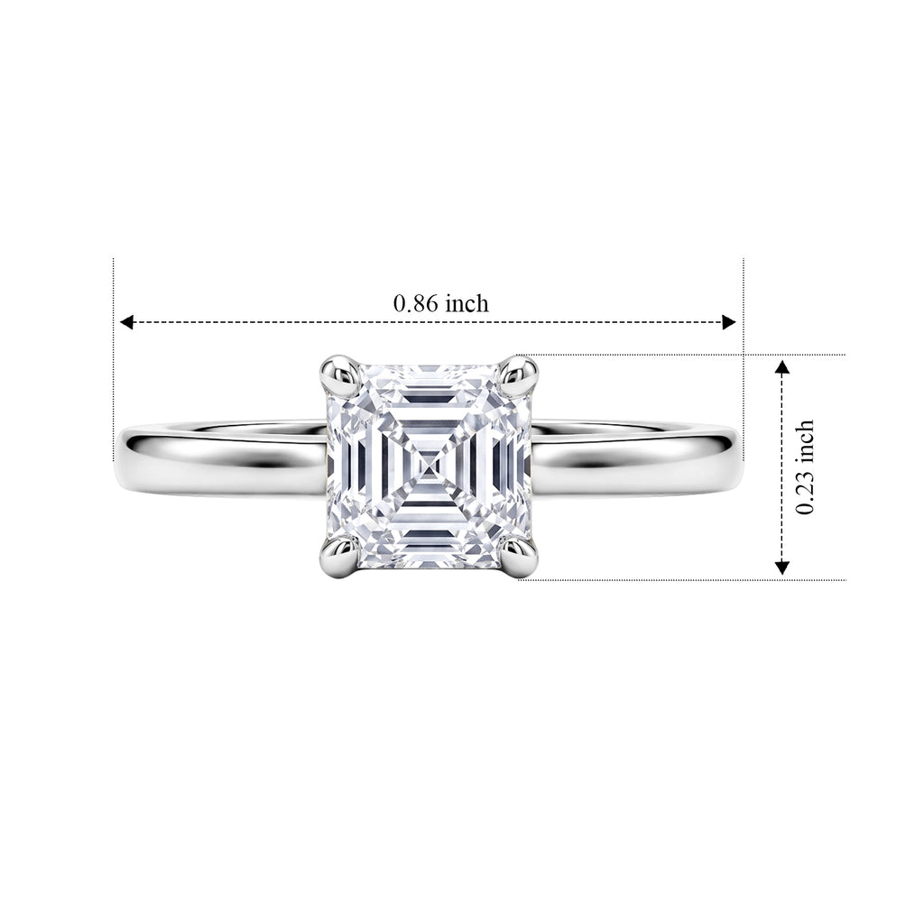 Luxuriant - Lab Grown Diamond (SI/G-H) Solitaire Ring in Rhodium Overlay Sterling Silver 1.00 Ct._8630117_5