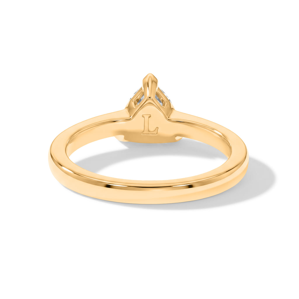 Luxuriant - Lab Grown Diamond (SI/G-H) Trillion Cut Solitaire Ring in 18K Vermeil Yellow Gold Plated Sterling Silver 1.00 Ct._8630127_4