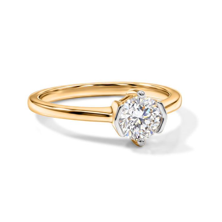 Luxuriant - Lab Grown Diamond (SI/G-H) Solitaire Ring in 18K Vermeil Yellow Gold Plated Sterling Silver 1.00 Ct. 8630149 1